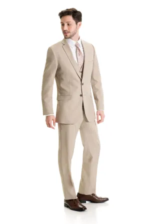 Tan Slim Fit Suit Coat