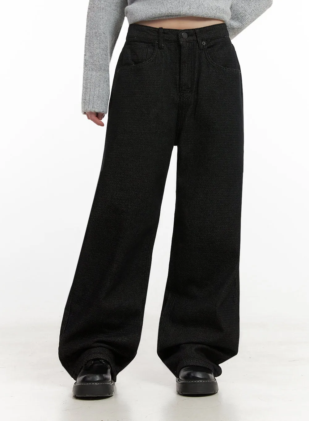 Tweed Chic Wide-Leg Pants  IN427