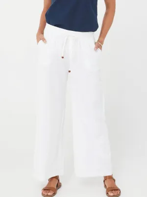 Valentina Trousers - White/Cotton & Linen