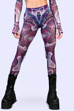 Vapor Trance Magenta Mesh Leggings