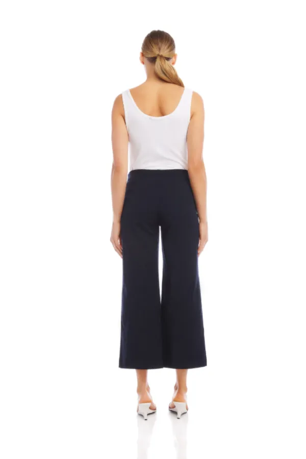 Wide-Leg Cropped Pant