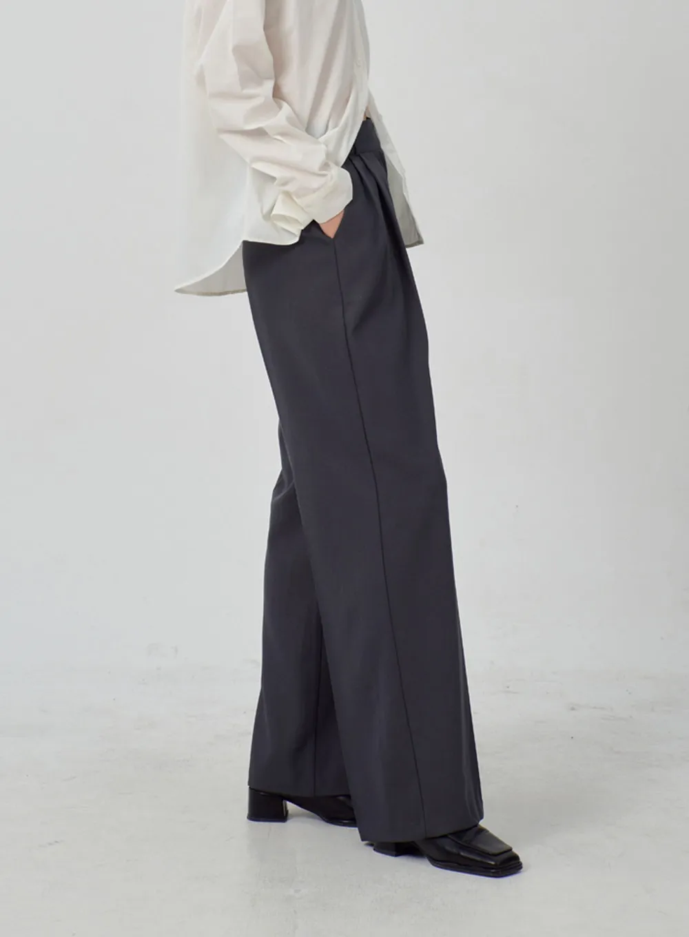 Wide Leg Tailored Pants IM316