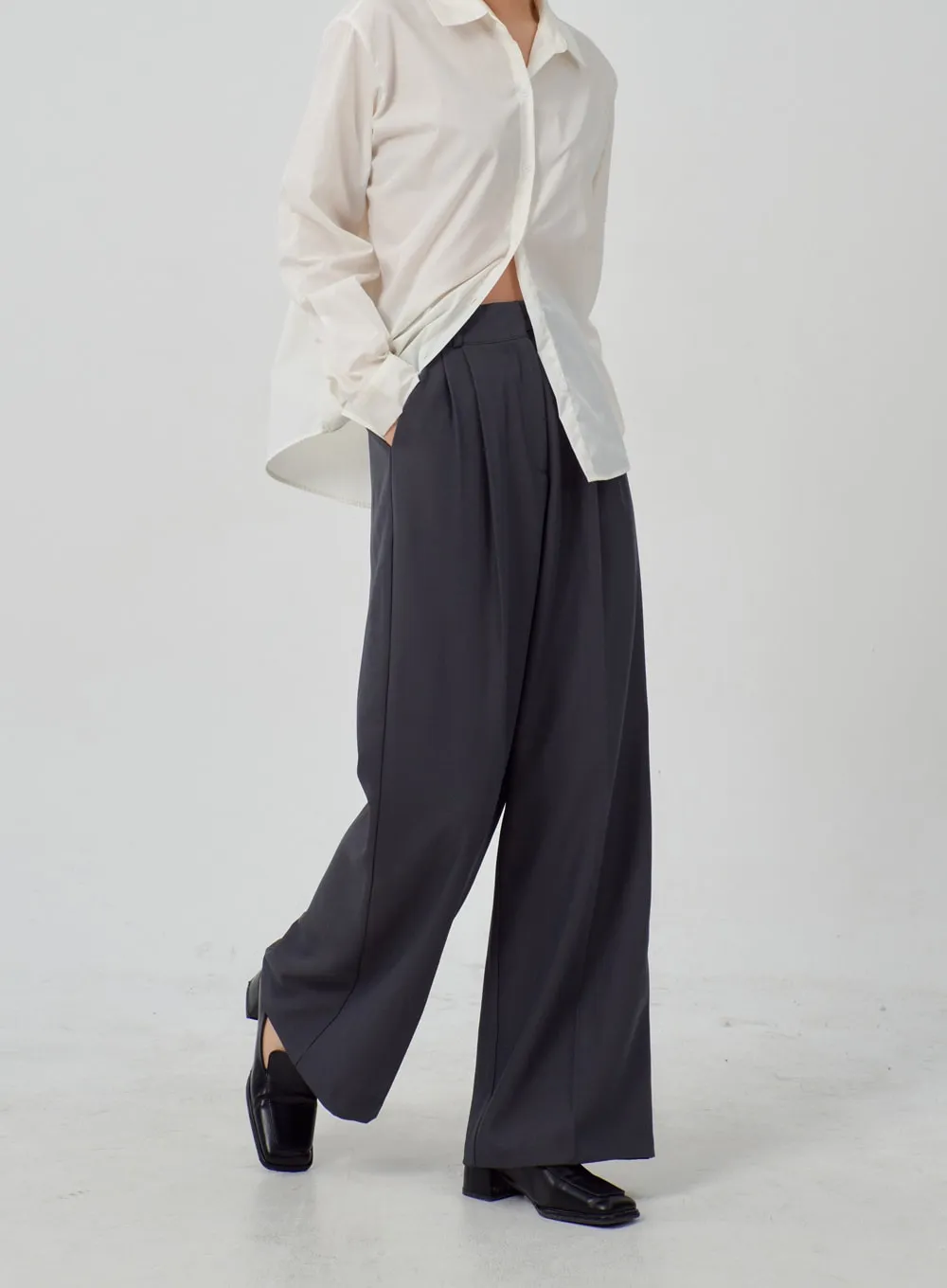 Wide Leg Tailored Pants IM316