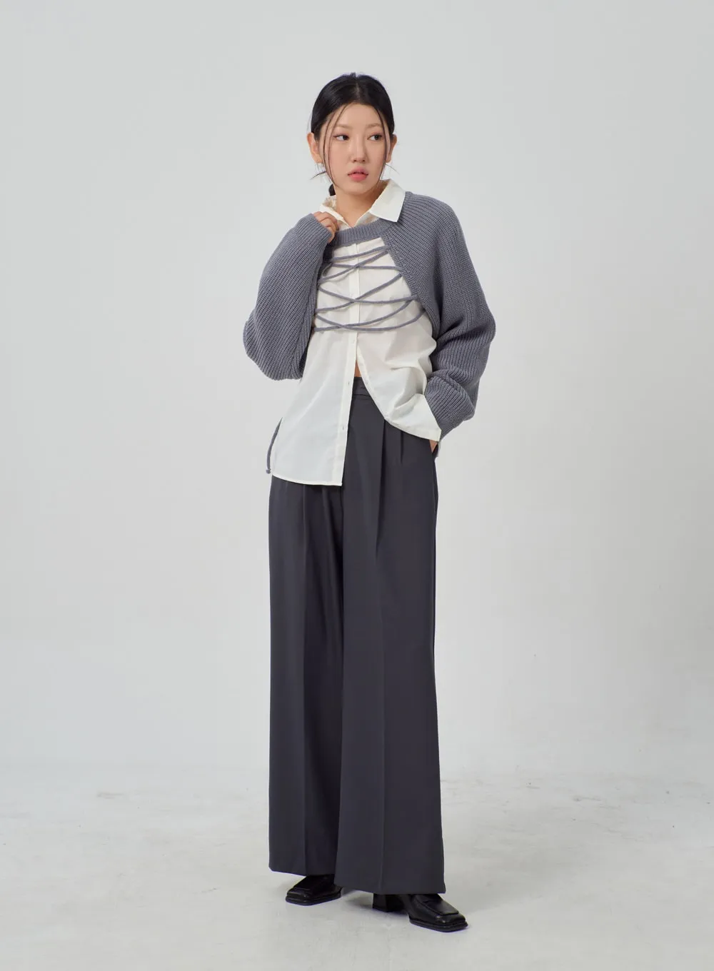 Wide Leg Tailored Pants IM316