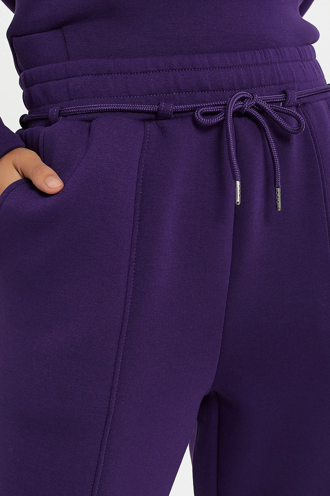 Women Purple Plum Wide Leg Pants