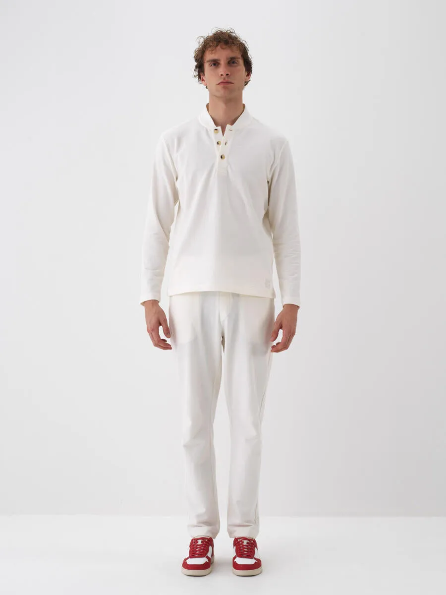 Xint Stand Up Collar Off White Sweater