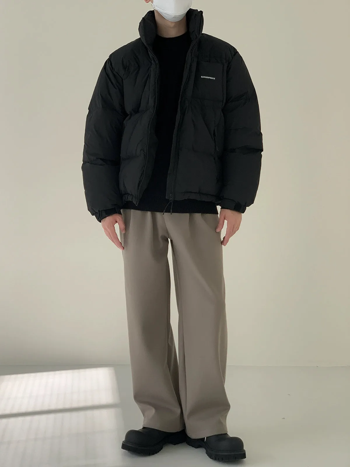 Zhou Solid Front Pocket Down Jacket