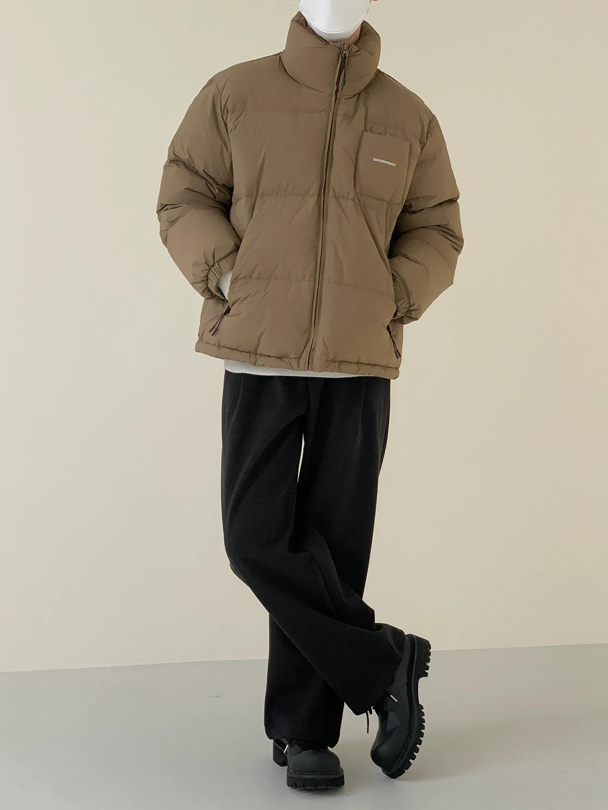 Zhou Solid Front Pocket Down Jacket