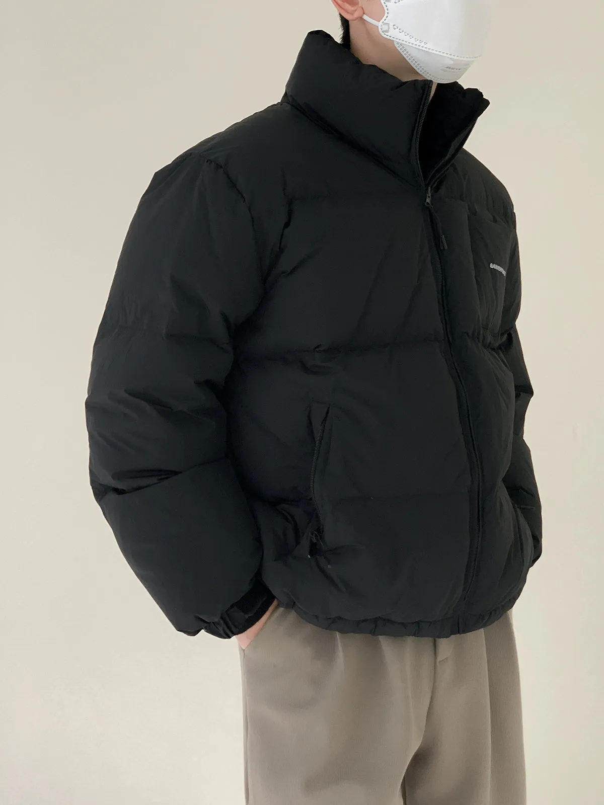 Zhou Solid Front Pocket Down Jacket